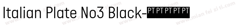 Italian Plate No3 Black字体转换